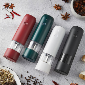 Moulin à poivre électrique contemporain haut de gamme avec meule en céramique certifiée, rechargeable, pour sel et poivre, idéal pour la maison - Product Image 3