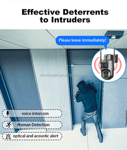 Năng lượng mặt trời Powered Panels 4 gam thẻ Sim/Wifi giám sát không dây Home an ninh mạng hệ thống CCTV ngoài trời ống kính kép Wifi ip camera - Product Image 5