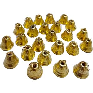 Vintage Indian <b>Tin</b> Bells Rustic Jingle Cow Bells <b>Small</b> Metal DIY Crafts Festive Decoration Christmas Tree Ornaments (12 4 CM) - Product Image 1