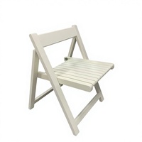 Chaise pliante MULIGNA en bois massif de caoutchouc, style simple, avec dossier, sans assemblage requis, chaise de salle à manger pliante portable pour la maison