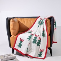 Plaid en tricot 100% polyester, 380g, 30*40 cm, rectangulaire, taille personnalisée, style européen et américain, pour voyage