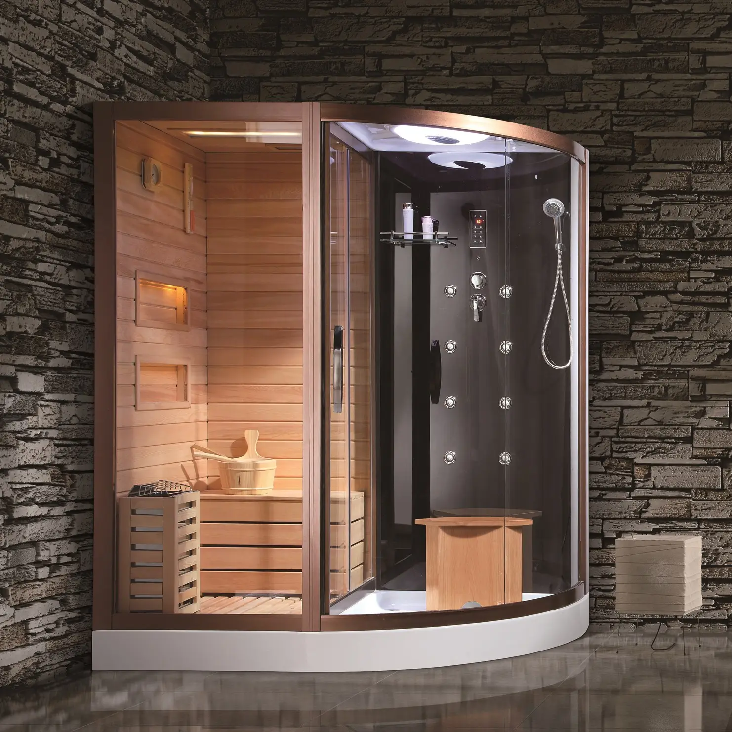 Foshan Hotaqi vendita diretta in fabbrica importazione bagno in legno di lusso asciutto bagnato bagno turco Sauna