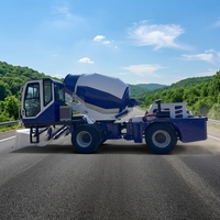Mini Mezcladora de Concreto Autocargable con Tolva de Cemento, Camión Mezclador Móvil para Canales de Riego y Construcción de Hormigón