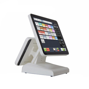Terminal de paiement POS tout-en-un à double écran WUXIN 15,6/11,6 pouces, systèmes POS en aluminium pour restaurants/supermarchés/pharmacies - Product Image 4