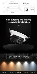 72W công suất cao dall Dimmable chống chói Vỏ Nhôm Điều Chỉnh hiện đại dẫn ánh sáng Trần - Product Image 4