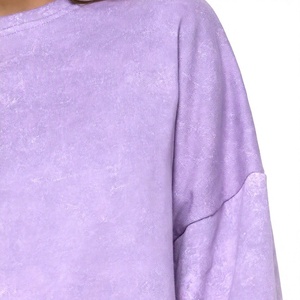 เสื้อฮู้ดผู้หญิงไซส์ใหญ่ แต่งเลื่อม แขนยาว คอโอ ผ้าฝ้าย ทรงหลวม สีพื้น ใส่ได้ในฤดูใบไม้ร่วง - Product Image 6