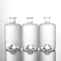 Toptan toplu yaratıcı temizle açılıp kapanabilir 250oz 250ml 330mls 375 ml meyve votka şarap için cam şişe