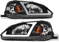 Lampu Depan Mobil OEM Berkualitas Tinggi untuk CIVIC 1996-1998 EK EJ Cocok untuk LHD Tahan Air 12V 70W 6000K Putih Dingin