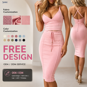<span class=keywords><strong>Robe</strong></span> midi moulante <span class=keywords><strong>rose</strong></span> pour femme en Spandex et Polyester, col en V, sans manches, à bretelles larges, devant croisé, <span class=keywords><strong>taille</strong></span> à cordon de serrage, pour soirée - Product Image 1