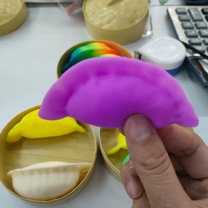 Juguete Blandito de Silicona con Forma de Dumpling, No Tóxico, para Aliviar el Estrés en Niños y Adultos, Decoración de Escritorio de Rebote Lento - Product Image 6