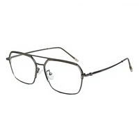 Gafas Ópticas Clásicas de Moda, Montura Metálica, Diseño Cuadrado, Monturas de Gafas Ópticas para Hombre y Mujer