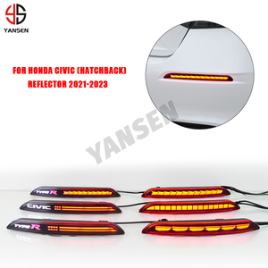 Luz Trasera LED Multifunción para Parachoques, Luz Antiniebla, Bombilla Trasera Automática, Reflector de Freno para Honda Civic <span class=keywords><strong>2021</strong></span> 2022 2023, Accesorios - Product Image 1