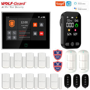 कार्बन मोनोऑक्साइड डिटेक्टर को एलपीजी गैस तापमान आर्द्रता गति सेंसर स्मार्ट होम सुरक्षा 4 जी वाइफी जीएसएम टच आईप्स अलार्म पोर्टेबल - Product Image 1