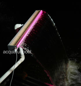 <span class=keywords><strong>Cascada</strong></span> <span class=keywords><strong>de</strong></span> Agua <span class=keywords><strong>para</strong></span> Piscina <span class=keywords><strong>de</strong></span> 60 cm, Diseño <span class=keywords><strong>de</strong></span> Descenso Transparente, Fabricada en Acrílico y Plástico, con Luces LED - Product Image 5