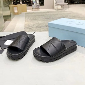 Luxury Designer <b>Women</b> Quilted Slide Slippers Chunky Lug Platform Leather Upper Anti <b>Slip</b> Vacation Daily <b>Slip</b> on Casual Footwear - Product Image 5