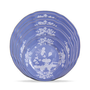 Juego de Vajilla de Porcelana Decorativa, Resistente, con Diseño Floral en Tinta Lila y Blanca, Estilo Americano, de Lujo, para Bodas - Product Image 2