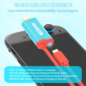 Switch 2 Tipo-C a Carga 2 en 1 Cable Adaptador Conector 4K 60HZ Adaptador de TV de viaje portátil Cable de base para Nintendo Switch2 - Product Image 6