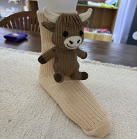 Chaussettes longues tendance 2025, nouvelles chaussettes en tricot à thème animal, chaussettes antidérapantes pour le sol, chaussettes chaudes de Noël