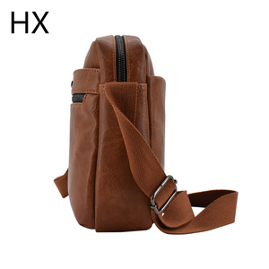 Sac à bandoulière en cuir PU pour hommes, sacoche imperméable, personnalisé, OEM, vente en gros, collection - Product Image 5