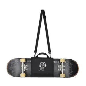 야외 블랙 방수 스케이트 보드 캐리 가방 휴대용 Crossbody 어깨 배낭 홀더 전기 스쿠터 스케이트 보드