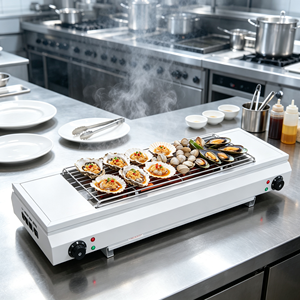 Barbecue électrique sans fumée d'intérieur, équipement de cuisson commercial en acier inoxydable pour hôtel, magasin alimentaire, boulangerie, restauration - Product Image 1