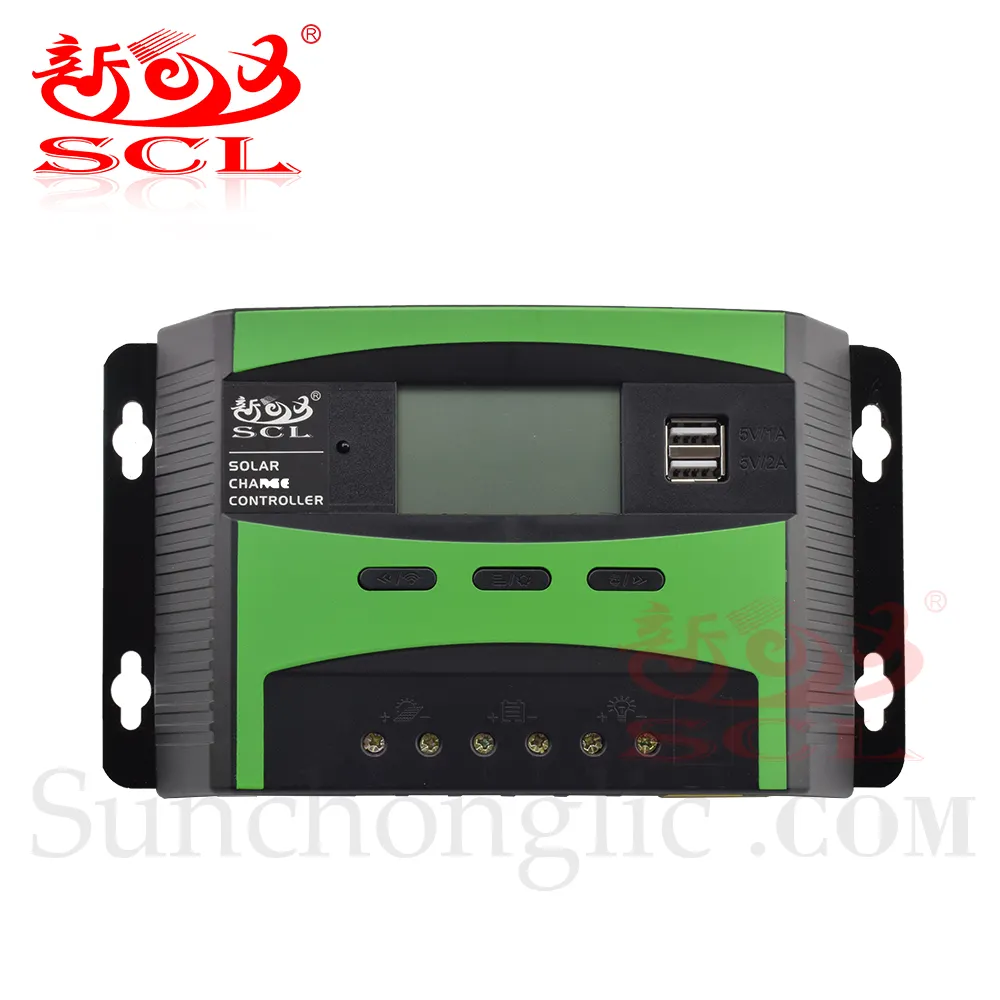 Pwm Solar Charge Controller Sunchonglic 12V 24V 30A Solar Panel Controller PWM 10a Solar Charge Controller.