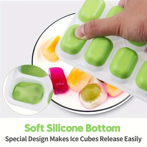แม่พิมพ์ซิลิโคน อุปกรณ์ครัว ซิลิโคนยืดหยุ่น ถาดน้ำแข็ง 14 ชิ้น สำหรับค็อกเทล/วิสกี้ - Product Image 4