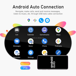 Autoradio Android double DIN Podofo, écran tactile 6,2 pouces, CarPlay et Android Auto pour Fiat Punto 2010-2016/Linea 2012-2015 - Product Image 3
