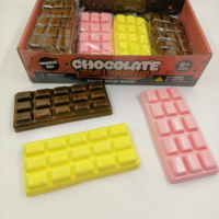 Barre de chocolat simulée colorée en PU, jouet amusant à presser, anti-stress, accessoire décoratif, cadeau unisexe