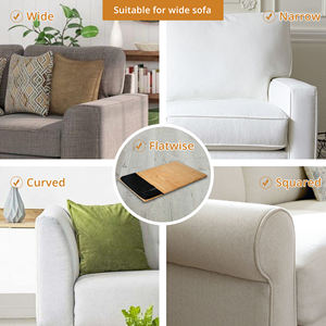 Plateau de canapé en bambou à un niveau moderne Table antidérapante flexible pliable personnalisable pour canapé Plateau alimentaire approprié canapé - Product Image 2