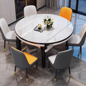 <span class=keywords><strong>Table</strong></span> à <span class=keywords><strong>manger</strong></span> moderne de luxe en chêne ensemble de chaises 4-8 places extensible design en <span class=keywords><strong>marbre</strong></span> pour <span class=keywords><strong>salle</strong></span> à <span class=keywords><strong>manger</strong></span> ou parc mobilier complet - Product Image 5