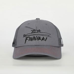 BSCI venta al por mayor personalizado 6 paneles deporte papá sombrero de alta calidad bordado Logo gris algodón Gorras etiqueta tejida clásica gorra de camionero - Product Image 2