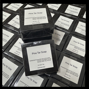 Wholesale <strong>Pine</strong> <strong>Tar</strong> Organic Private Label Black <strong>Soap</strong> for Men Skin Care Moisturizing Remove Blackhead Essential Oils Skincare <strong>Soap</strong> - Product Image 1