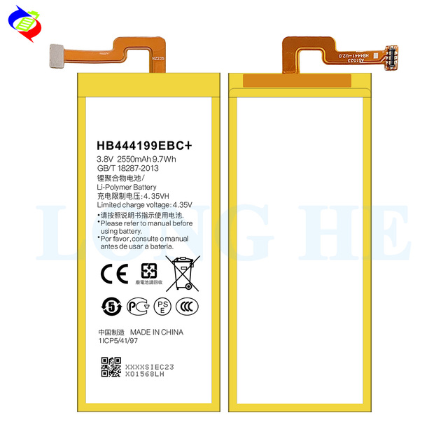 Mobile Smart Phone Battery HB444199EBC+ 3.8V 2550mAh for Huawei Honor 4C C8818 Replacing the Phone Battery