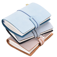 Individuell gestaltbares Leder-Notizbuch mit Thermobindung im Mini-Stil, Geschenkoption und Gürtel