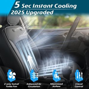Coprisedile Auto Ventilato Nero Aggiornato OEM, Cuscino Rinfrescante per Sedili di Auto, SUV e Camion - Product Image 2
