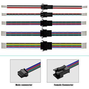 สายเชื่อมต่อแบบมีปลั๊กตัวผู้และตัวเมียแบบกำหนดสีเองได้ JST SM 2/3/4/5/6 พิน RGB สำหรับไฟ LED Strip - Product Image 2