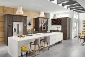 Gabinetes de <span class=keywords><strong>Cocina</strong></span> Modulares Modernos con Construcción de MDF, Tablero de Melamina, Base para Fregadero, Barra de <span class=keywords><strong>Desayuno</strong></span> y Protector contra Salpicaduras - Product Image 5