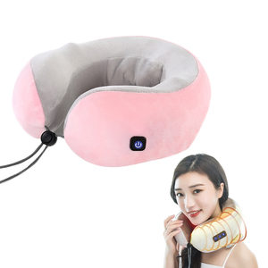 Popolare cuscino per massaggi di piccole dimensioni marrone rosa grigio 10 minuti <span class=keywords><strong>Timer</strong></span> due teste massaggianti Smart collo massaggiatore - Product Image 1