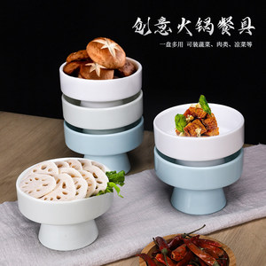Cuencos creativos para platos fríos y aperitivos, cuencos con base, vajilla de melamina, cuencos para hot pot, cuencos para brotes de frijol y platos vegetarianos, y - Product Image 3