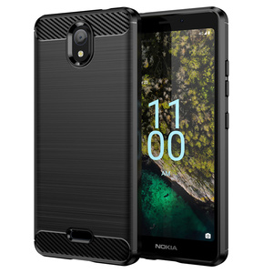 Carbon Fiber Shock Proof Protective Anti-scratch Anti-fall <strong>Case</strong> TPU Bumper Shockproof Individual Button Cover <strong>For</strong> <strong>Nokia</strong> C100 - Product Image 6