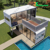 Double logement confortable préfabriqué de Chambre de capsule d'hôtel de structure métallique de l'espace pour des villas et des navires
