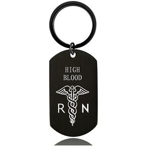 Porte-clés pendentif Symbole médical du <span class=keywords><strong>diabète</strong></span>, du serpent, <span class=keywords><strong>de</strong></span> la manivelle et <span class=keywords><strong>de</strong></span> l'épilepsie, cadeau pour la Journée des médecins et des infirmières, gravé - Product Image 5