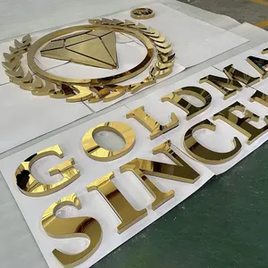 Office Interior Outdoor Gold Backdrop Laser Cut Mirror Letter Acrylic Name Sign Words Decor Nursery Name Sign