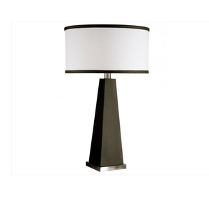 Lámpara de Mesa con Diseño de Hierro y Acabado Níquel Cepillado, Base Cuadrada con Puerto USB, para Mesita de Noche de Hotel - Product Image 5