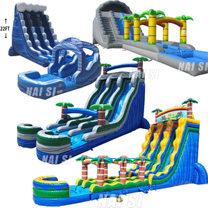 고품질 대중적인 활주 판매를 위한 수영장을 가진 상업적인 PVC 팽창식 물 미끄럼 - Product Image 6