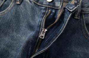 جينز رجالي متوسط الارتفاع صديق للبيئة بغسيل قديم، فضفاض مستقيم وواسع الساق، بأسلوب أمريكي كاجوال مع تطريز، مناسب للخريف والشتاء - Product Image 6