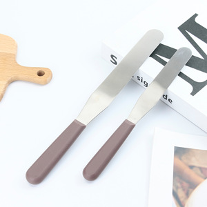 Stainless Steel Cutting Scraper Plastic Handle Coffee Color Baking Kitchen Tool Butter Pasta Cutter - Product Image 1