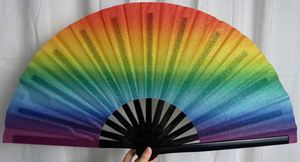 Nuevo Tipo de Abanico Plegable de Bambú con Tela de Cebolla Pintado a Mano, Personalizado, Ecológico, de Gran Tamaño, para Decoración de Bodas - Product Image 3