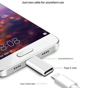 Adaptateur OTG USB2.0 Type C Femelle vers Micro V8 pour la charge et le transfert de données, compatible avec les téléphones et tablettes <span class=keywords><strong>iPhone</strong></span>, Huawei, Android - Product Image 2
